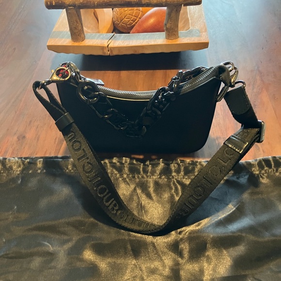 Christian Louboutin Black leather mini Shoulder Bag NWOT - Picture 4 of 11